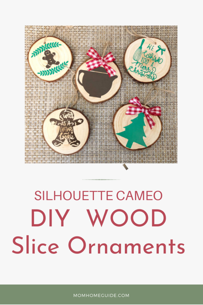 DIY wood slice kitchen themed ornaments