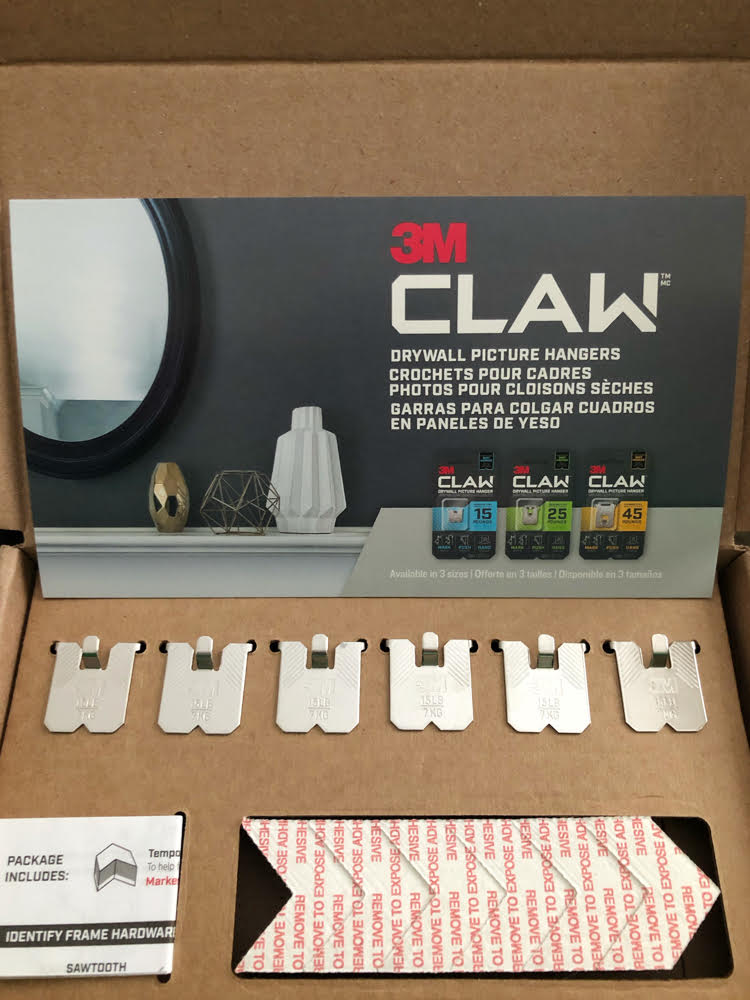 3M CLAW Drywall Picture Hanging set from Amazon