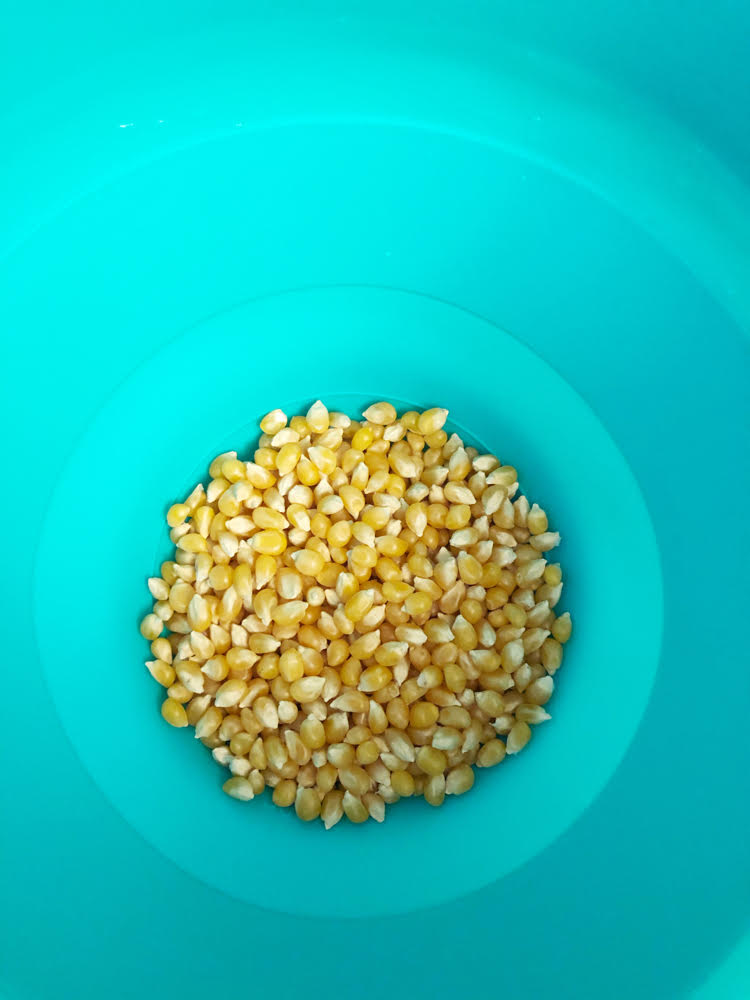 popcorn kernels in hot pot microwave silicone popper