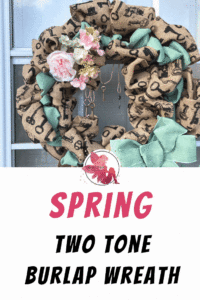 two tone spring burlap wreath