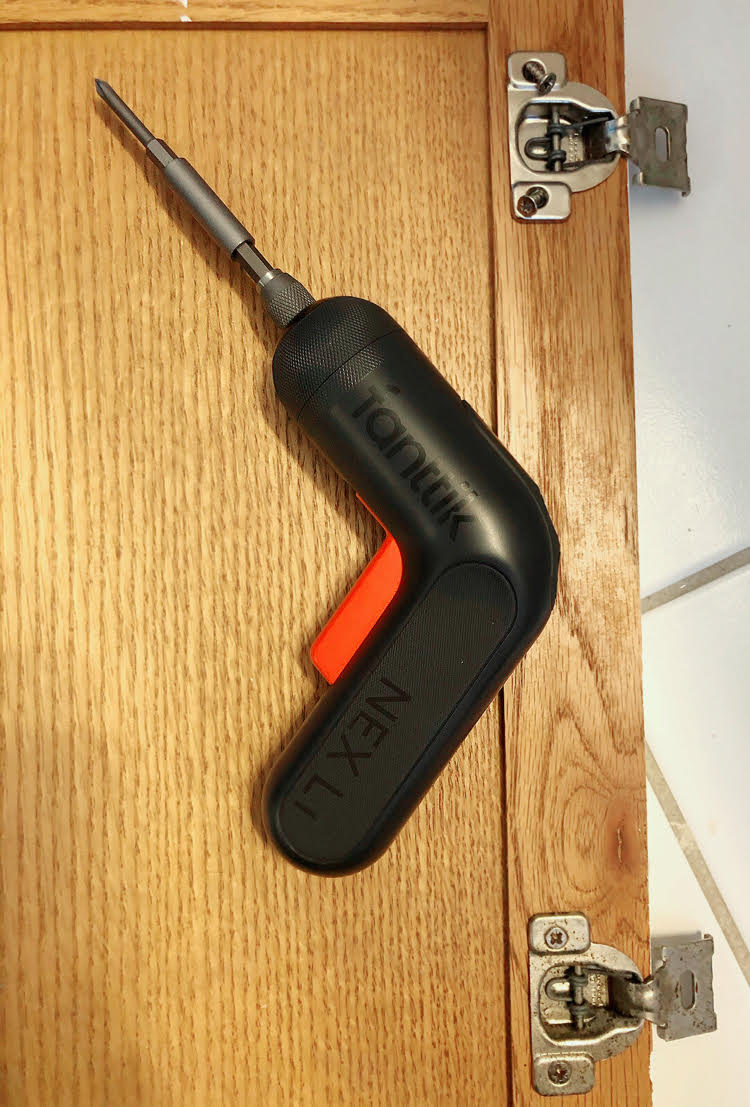 A cordless screwdriver is really handy for homeowner DIY projects