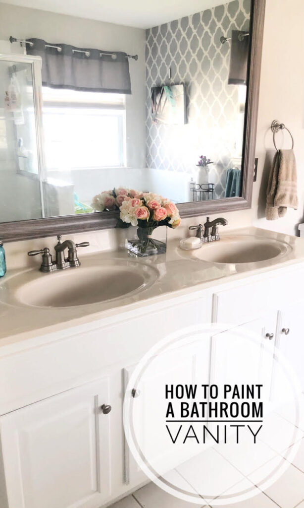 how to paint a bathroom cabinet