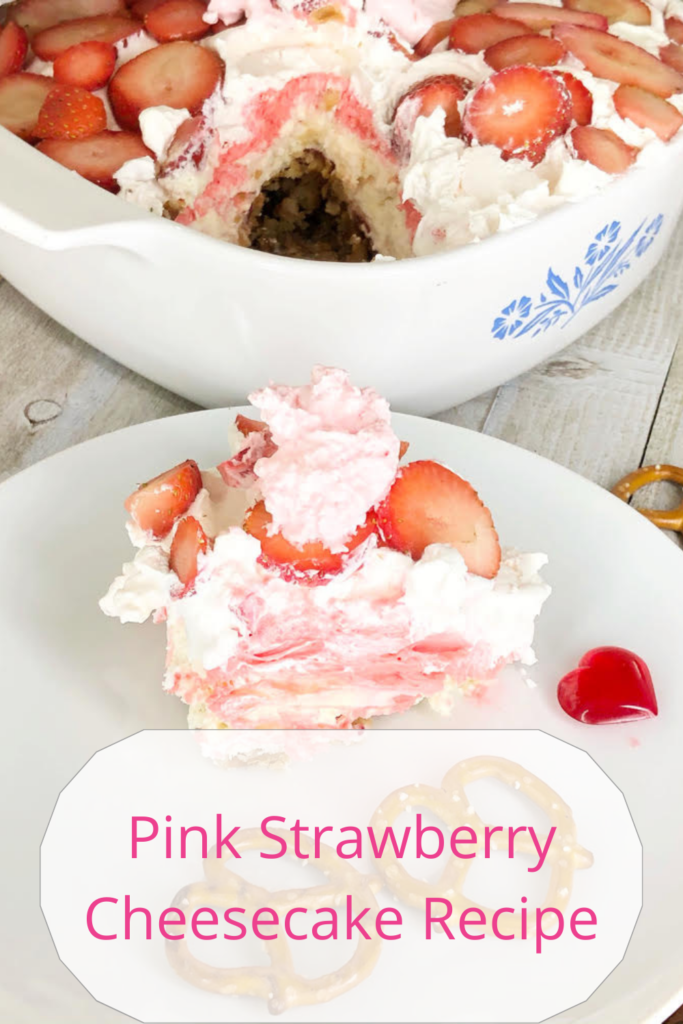 pink strawberry cheesecake pie