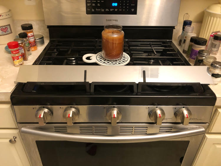 StoveShelf magnetic shelf for the top of a range