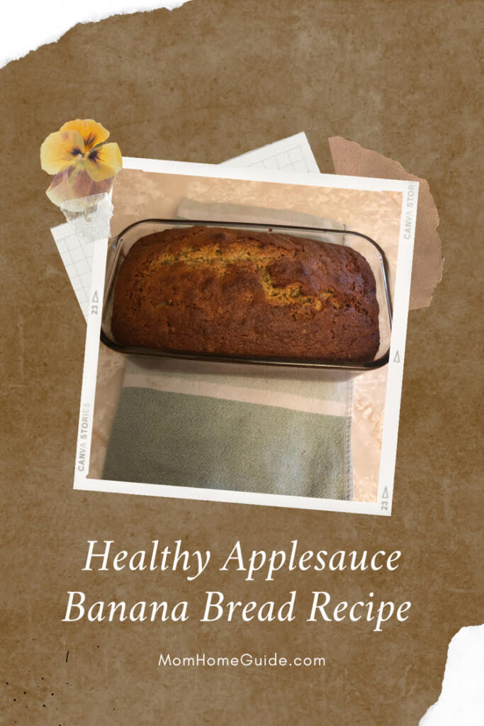 healthy applesauce banana bread