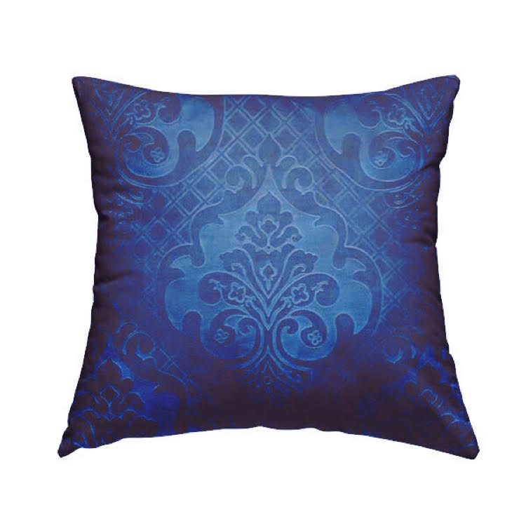 blue velvet pillow