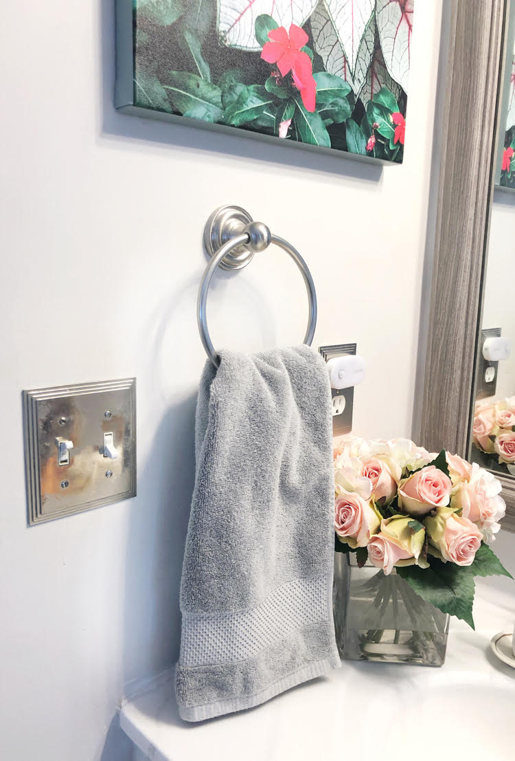 therapedic gray luxury hand towel