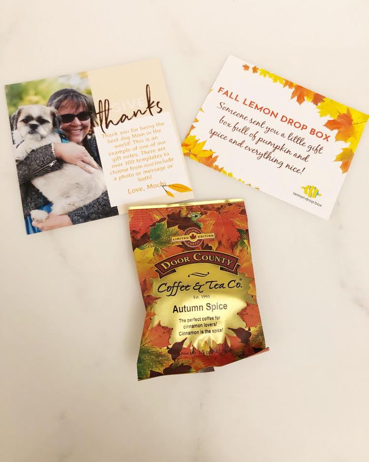 I love the new fall gift box from Lemon Drop Gifts.