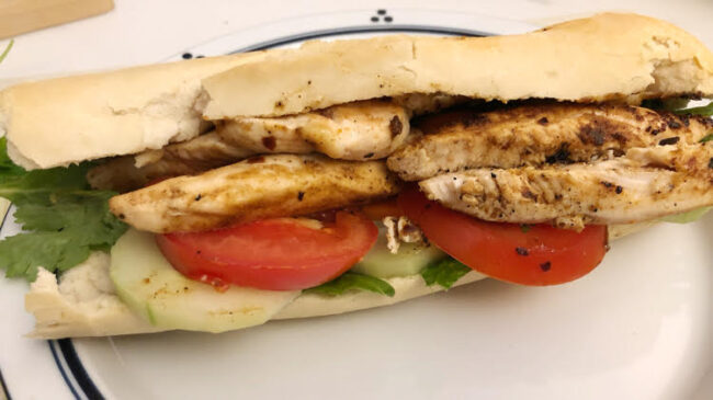 sweet and slghtly spicy grilled chicken sandwich