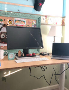 standing desk in home office