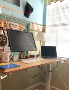 The Kana Pro Standing Desk is a great way to work fitness into a work day.