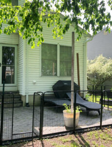 My dog fence works perfectly as a pet-safe patio enclosure.