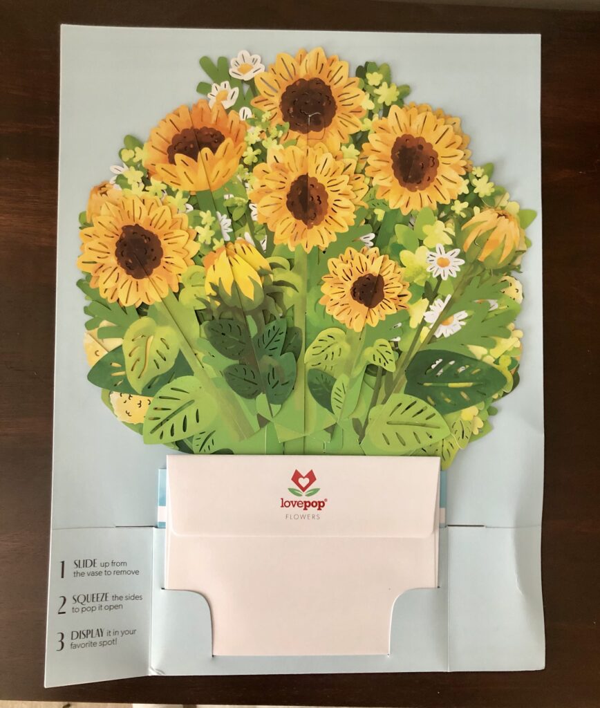 Lovepop sunflower card
