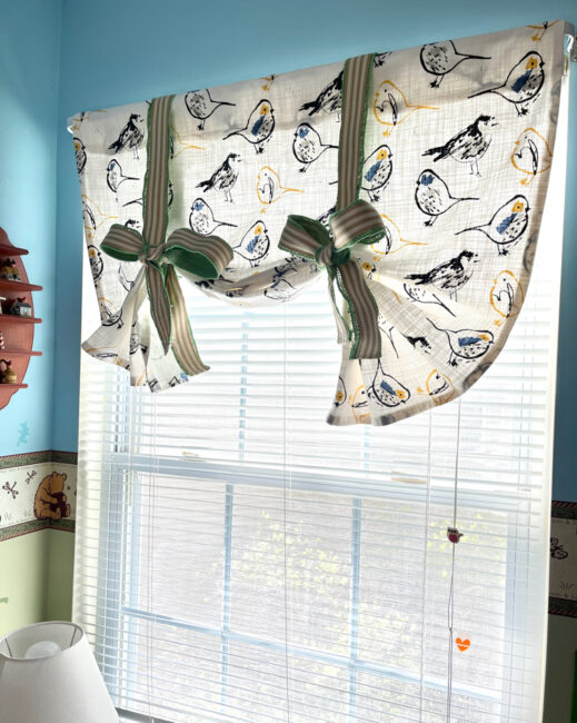 This tie-up curtain is so easy to make - you can even make it if you can't sew!