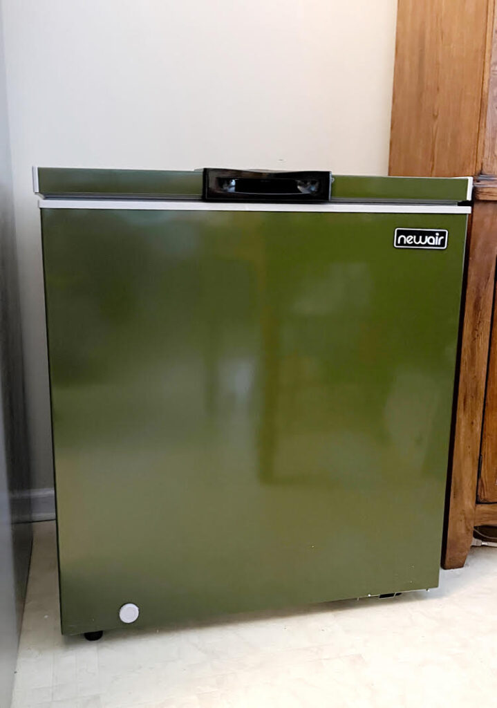 I love my NewAir chest freezer! It looks great in my kitchen, too!