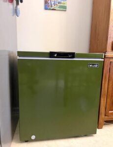 I love my NewAir chest freezer! It looks great in my kitchen, too!