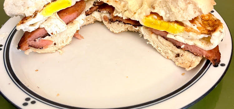 SPAM and Egg Breakfast Sandwich