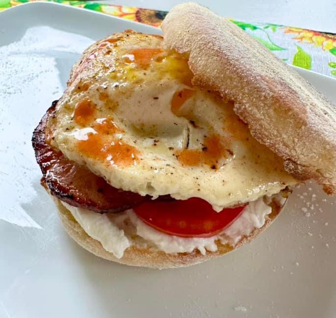 ricotta breakfast sandwich