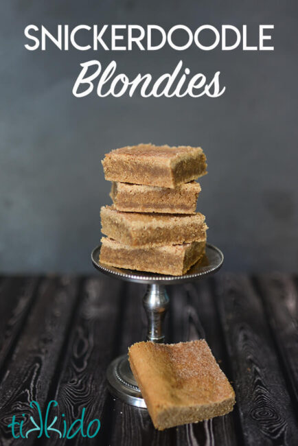 I love these snickerdoodle blondies!