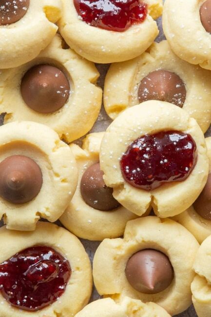 I love these delicious thumbprint butter cookies.