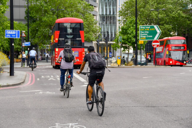 bicycle lane in London