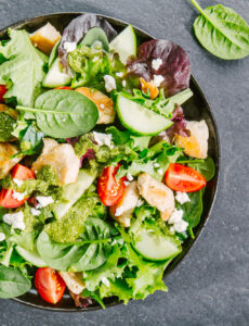 healthy salad with fresh veggies