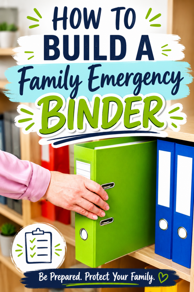 how to create an emergency family binder