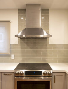 range with a beautiful range hood