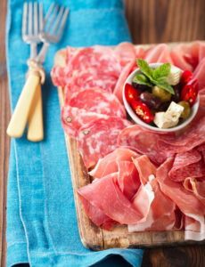 spiced meats on a platter