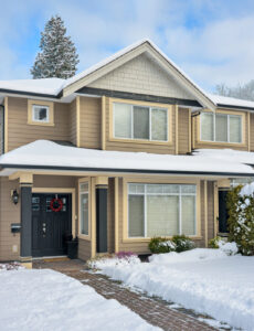 exterior of home in winter