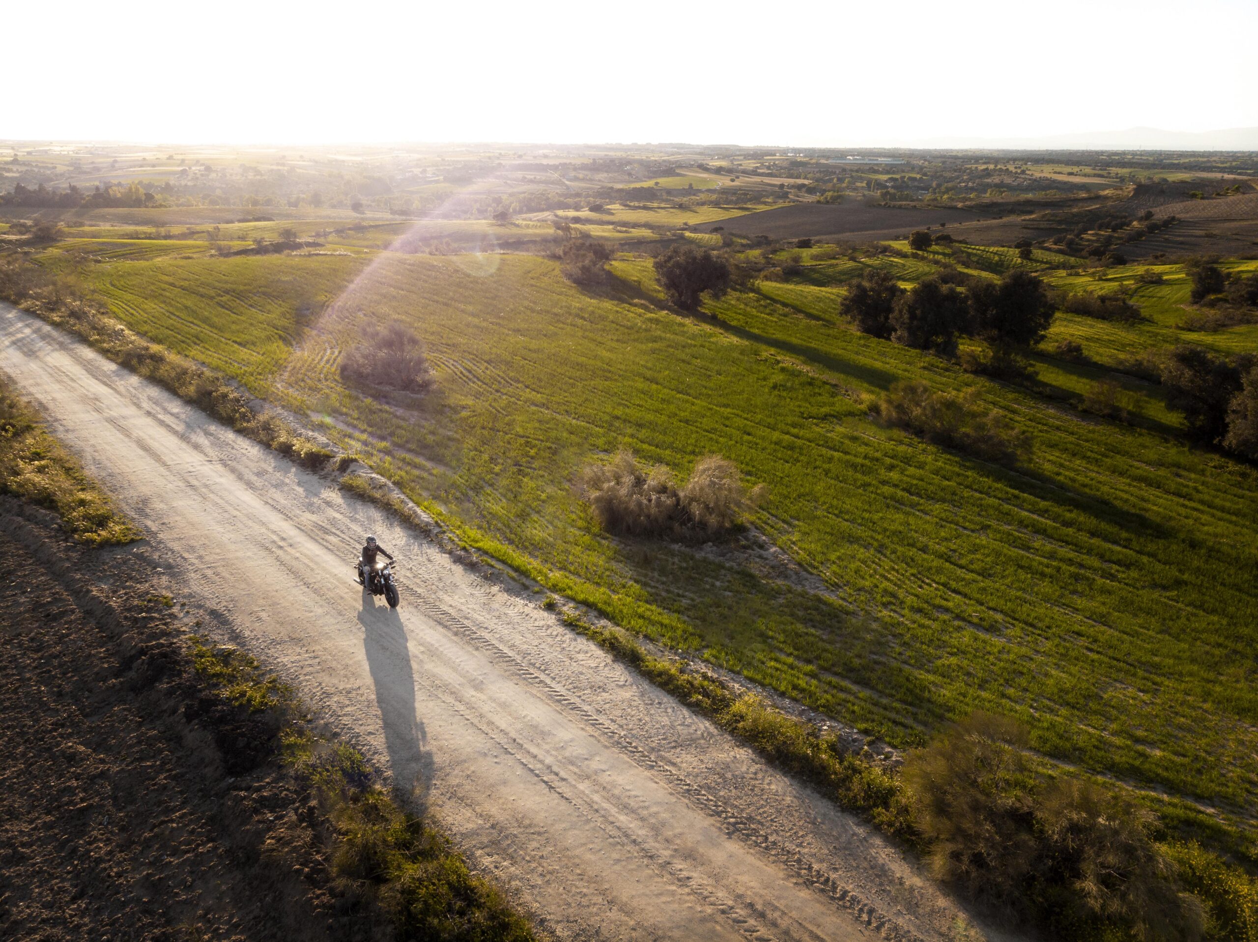 rider on scenic route