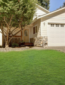 a residential home with a garage