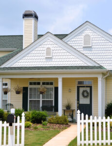 home behind a picket fence