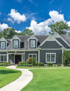 home with beautiful lawn