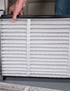 installing new filter, furnace