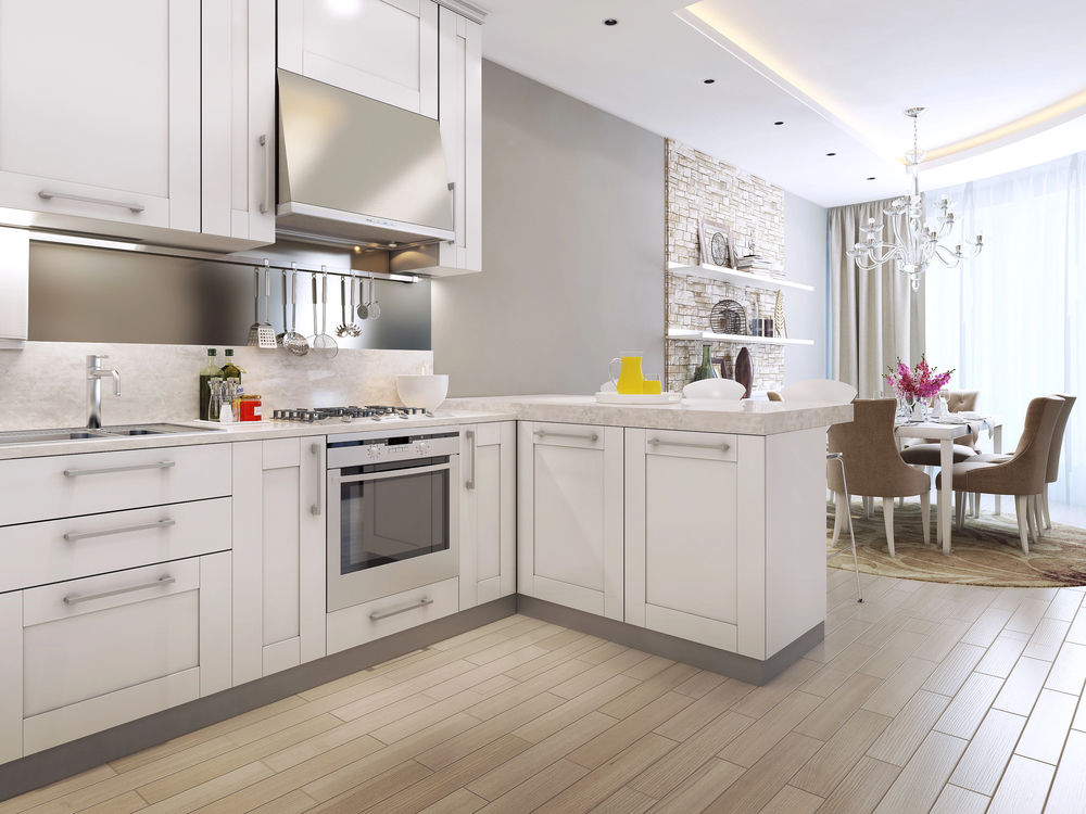 modern white kitchen