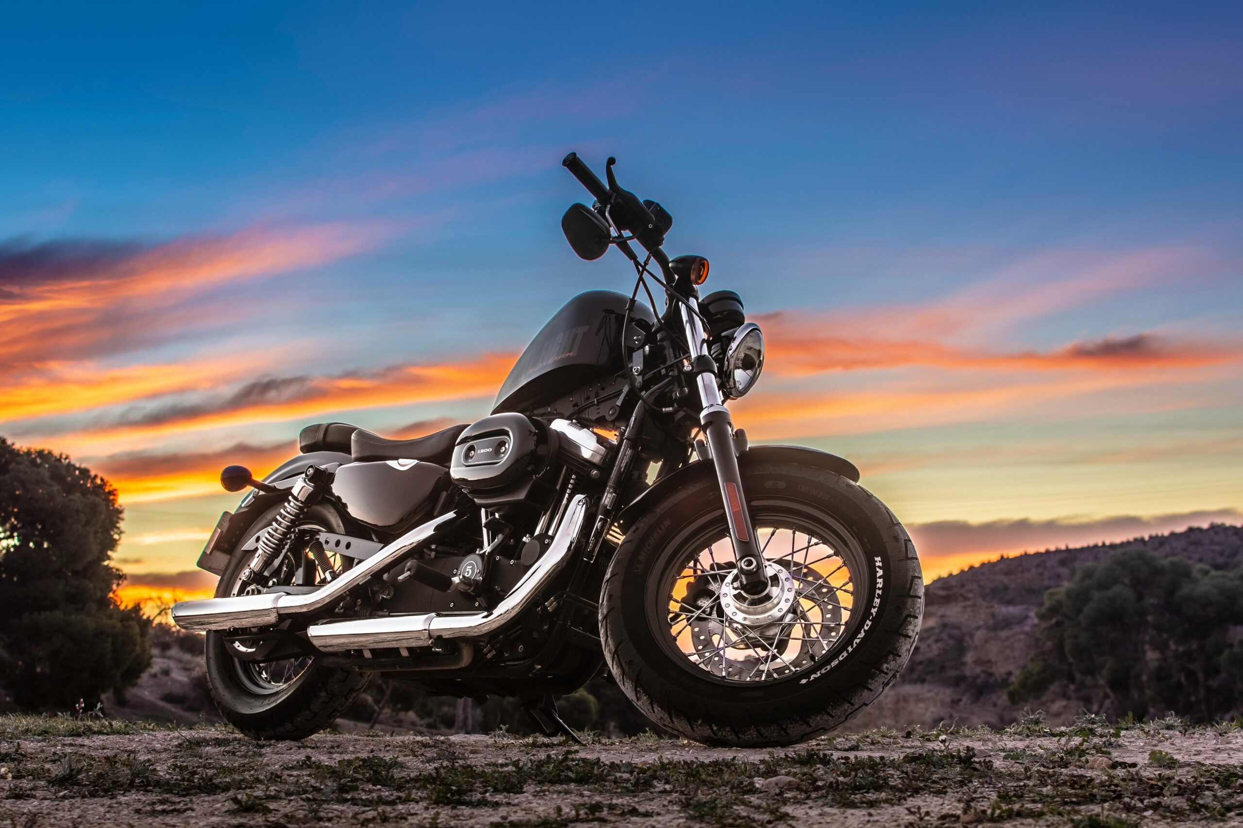 motorcycle, road