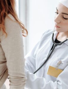 woman at a medical appointment