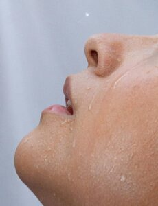 woman, facial, steam