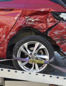 wrecked car, accident