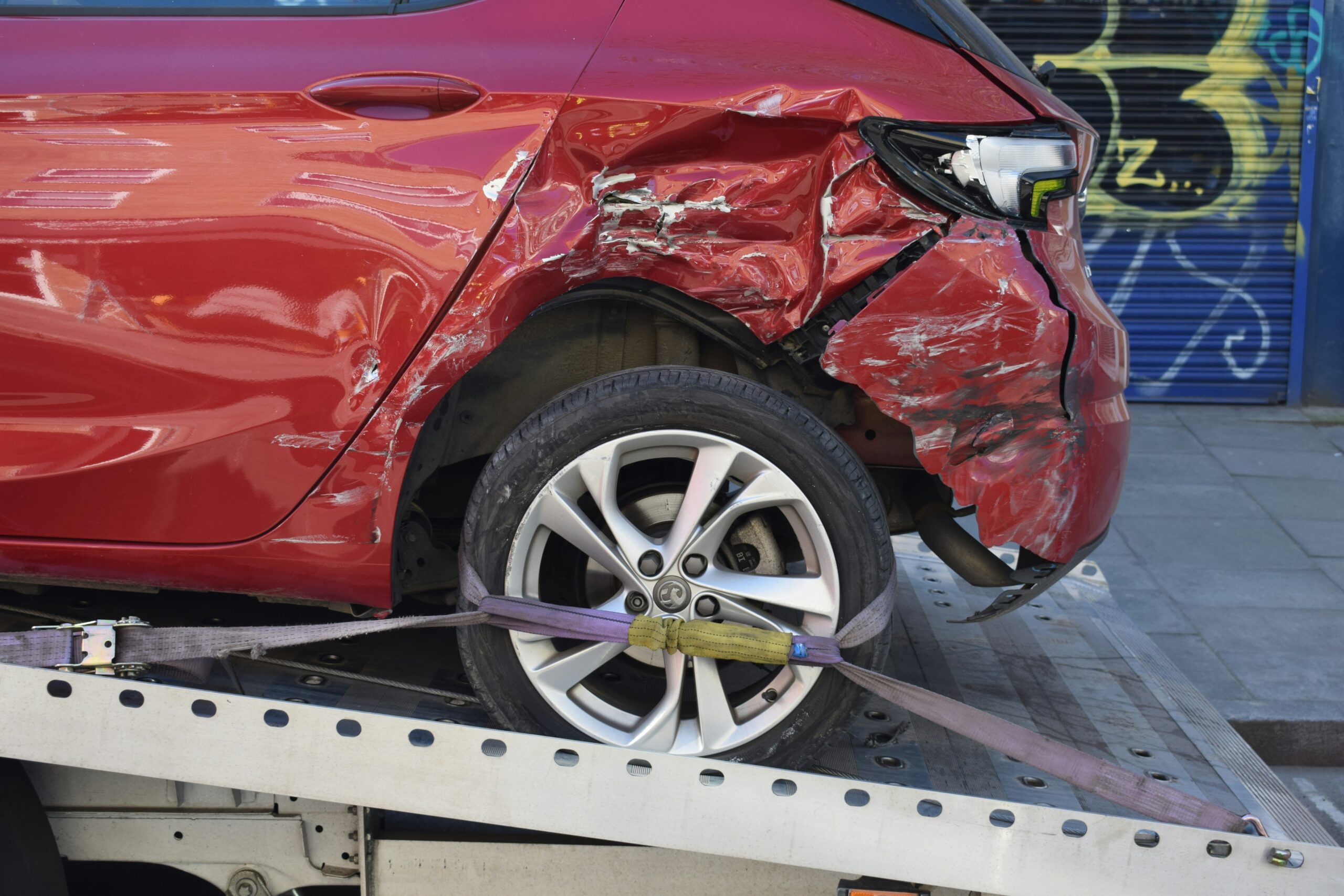 wrecked car, accident