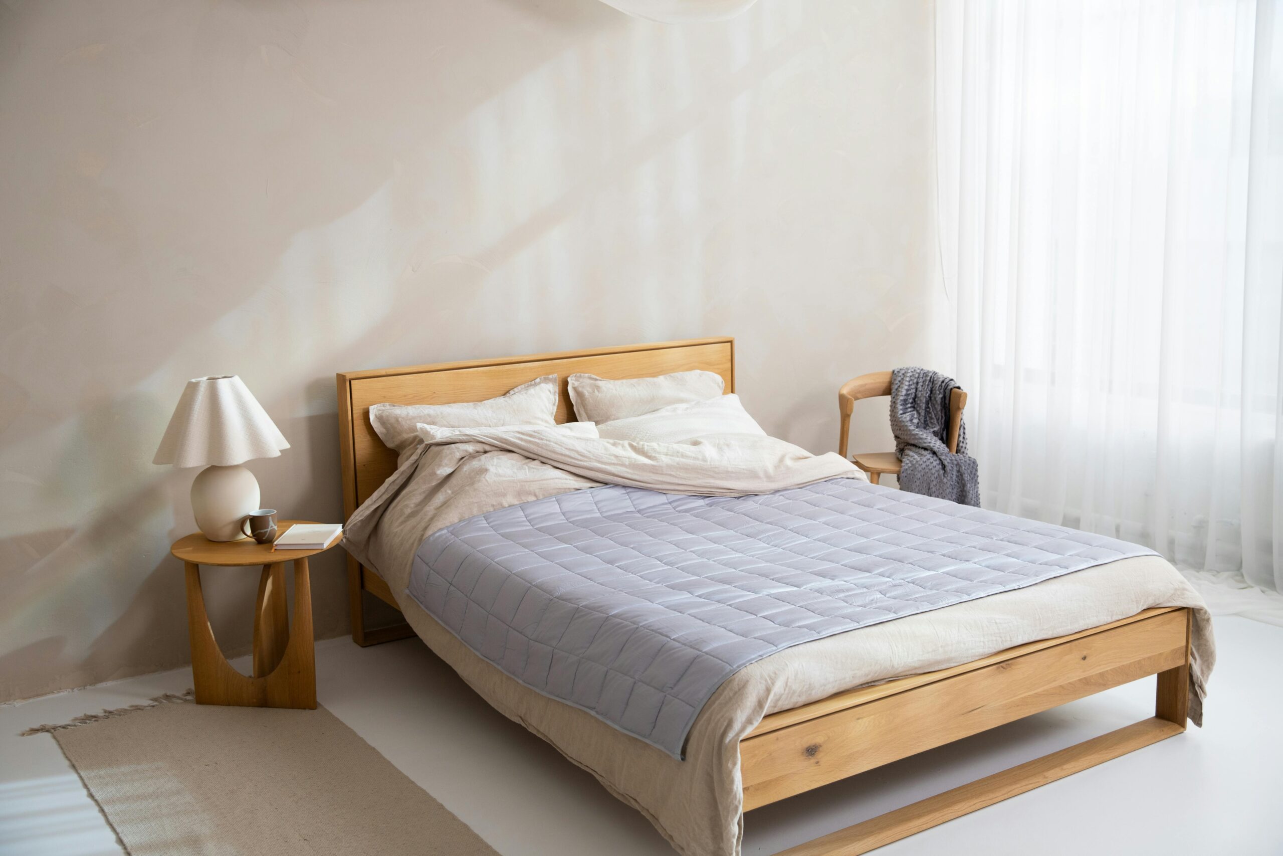 bed, duvet
