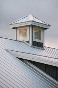 metal roof on home