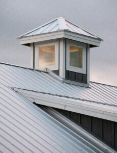 metal roof on home