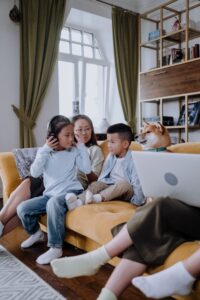 family, living room