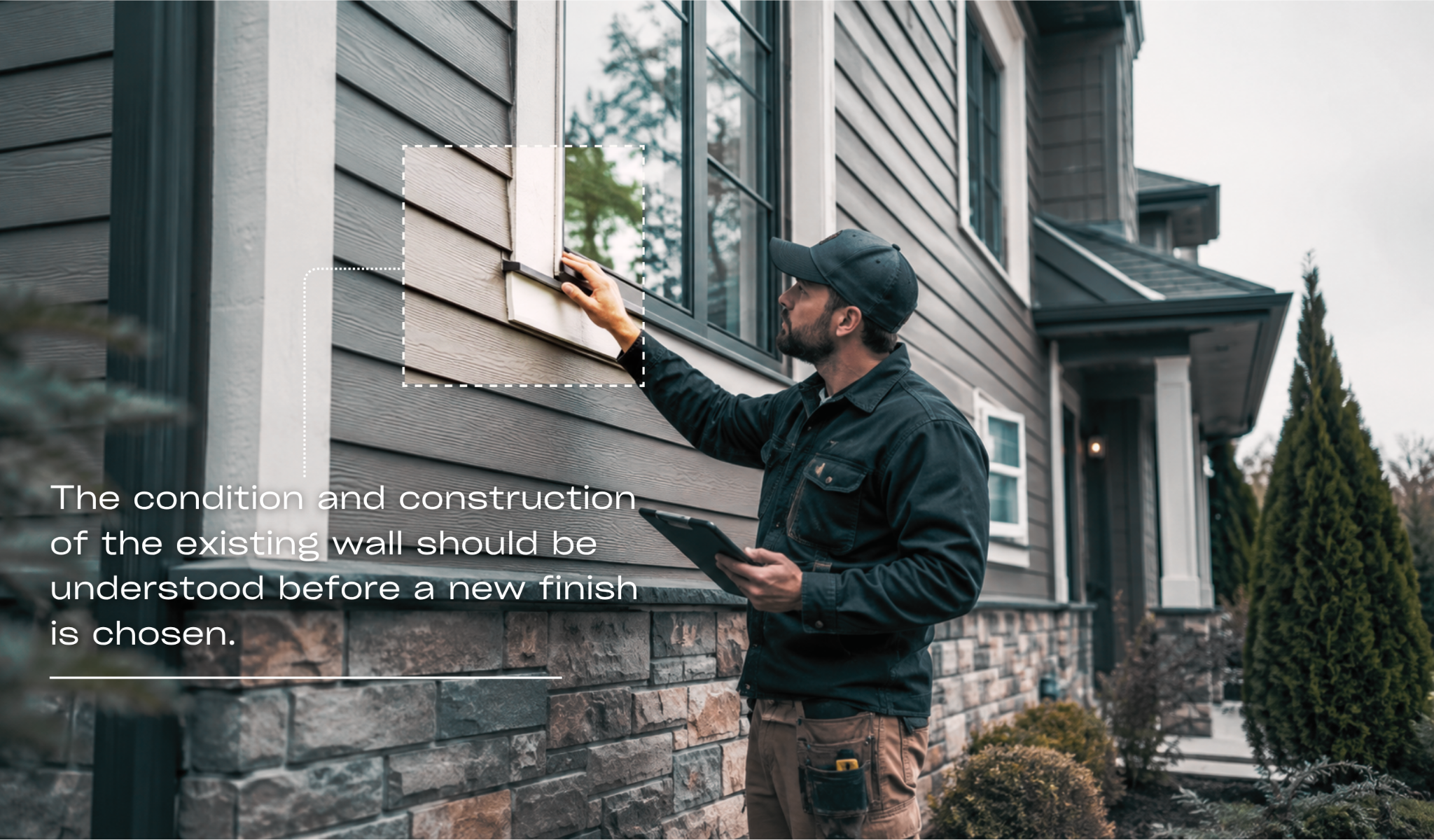 wall cladding on home