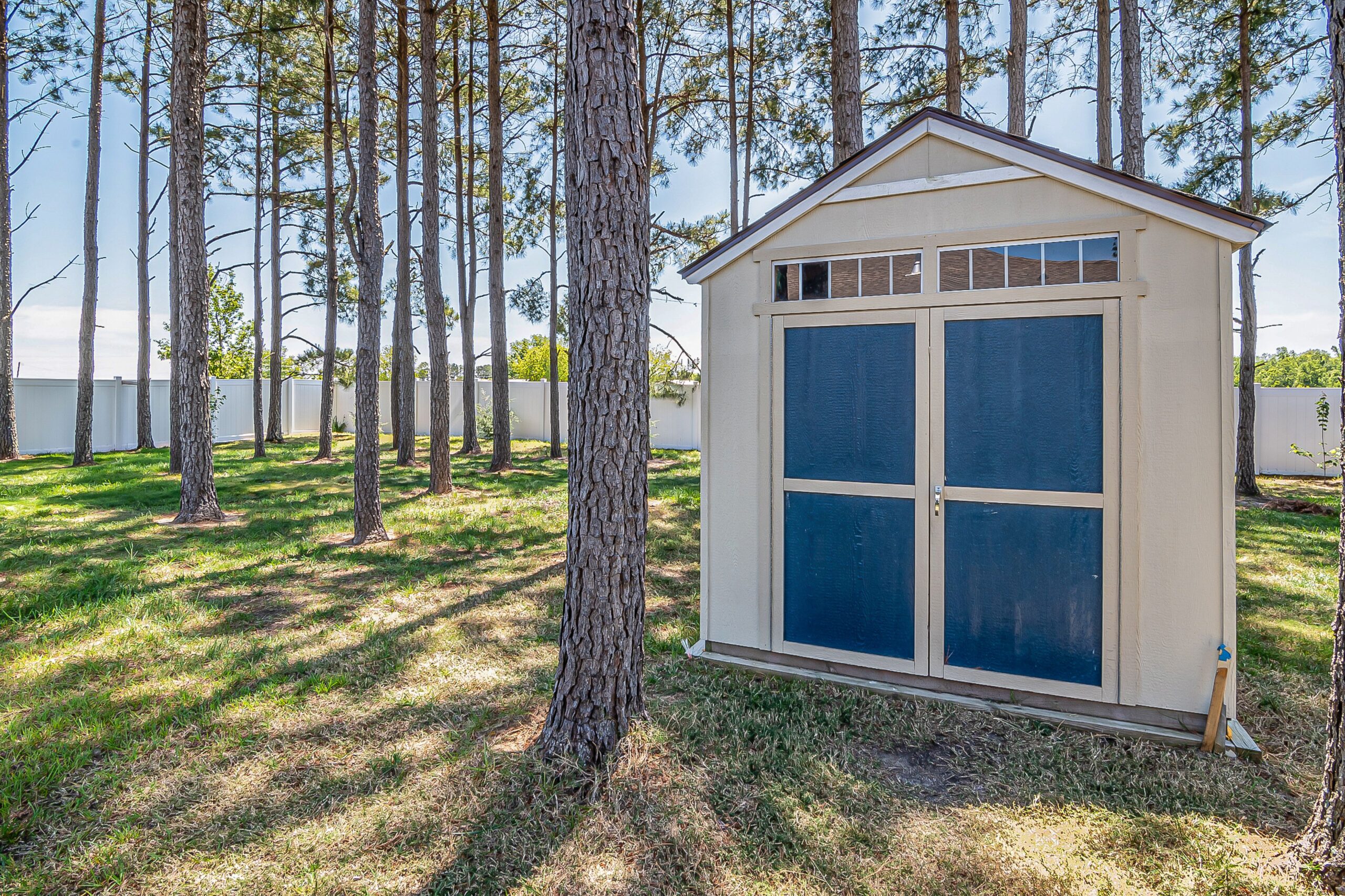 a backyard garden shed