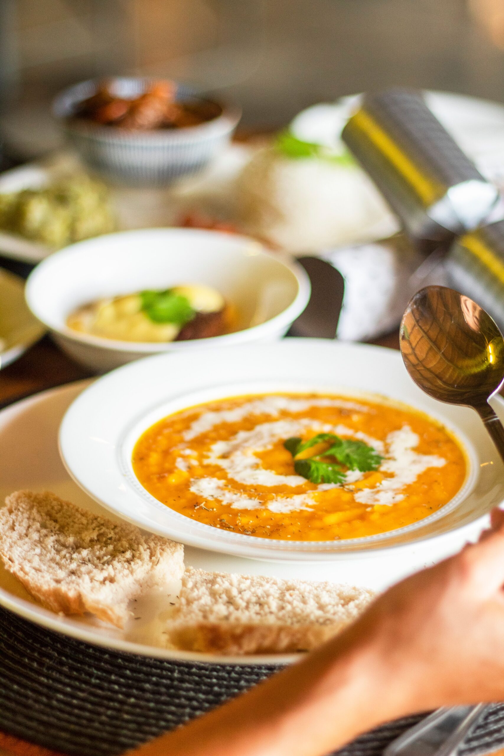 a bowl of lentil soup