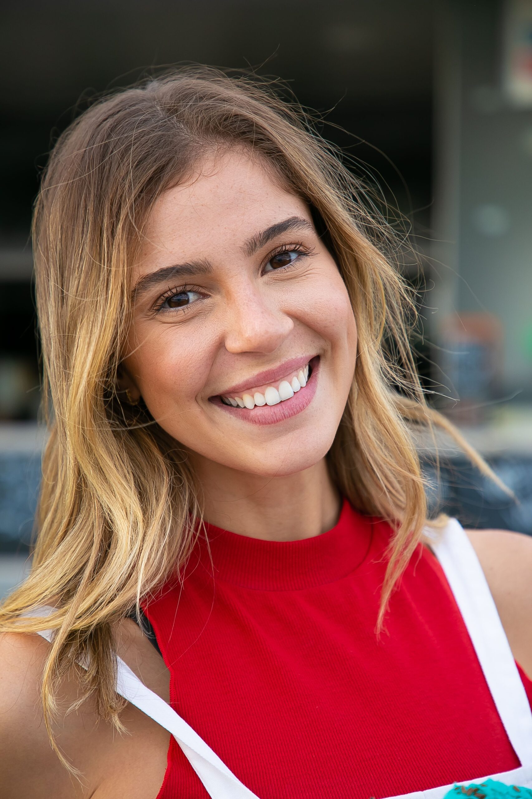 young woman, smile