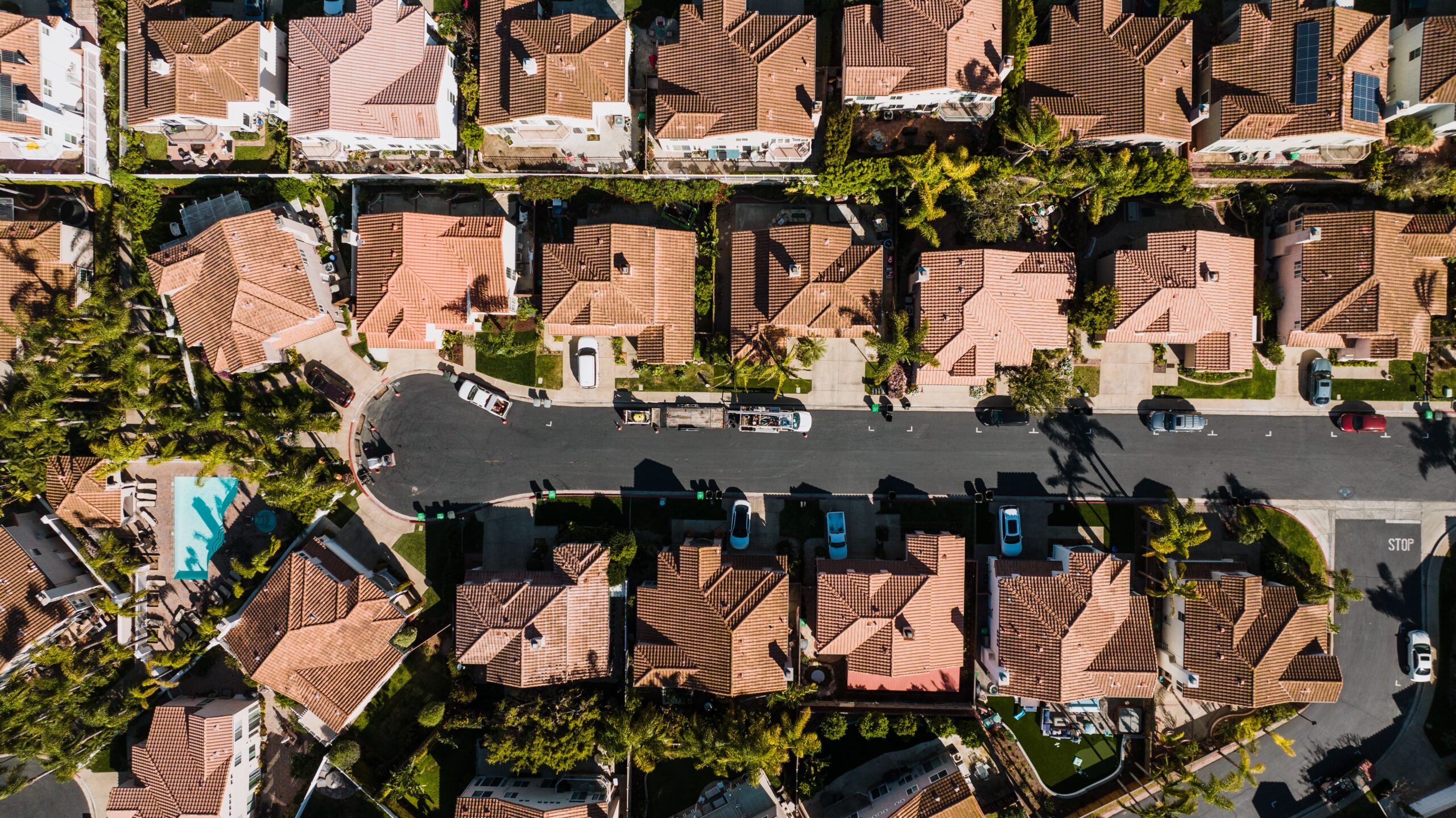 residential neighborhood in California
